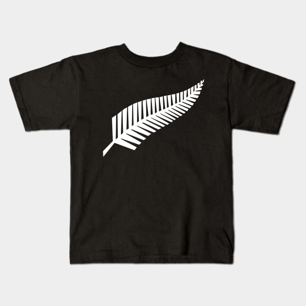 New Zealand Silver Fern Kids T-Shirt by Neon-Light